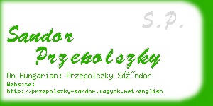 sandor przepolszky business card